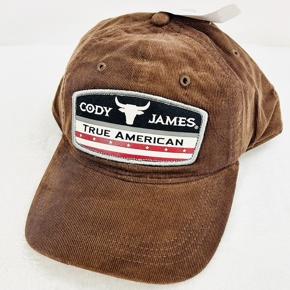 Cody‎ James True American Patch Trucker Hat Cap Adjustable Snapback Brown